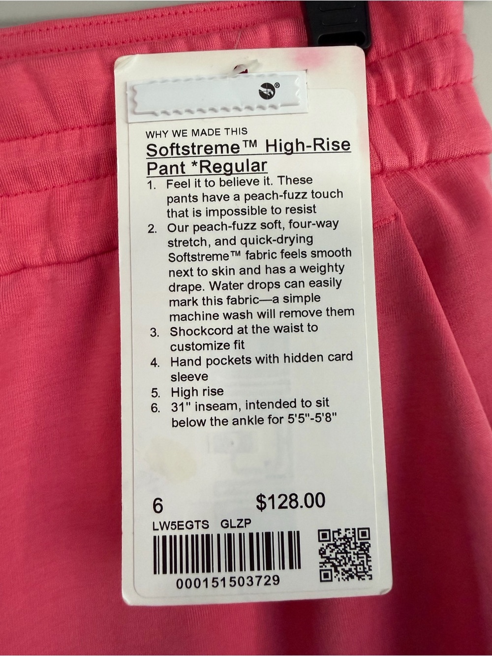 Lululemon Softstreme High-Rise Pant *Regular
Vintage Rose Size 6 - Picture 7 of 7